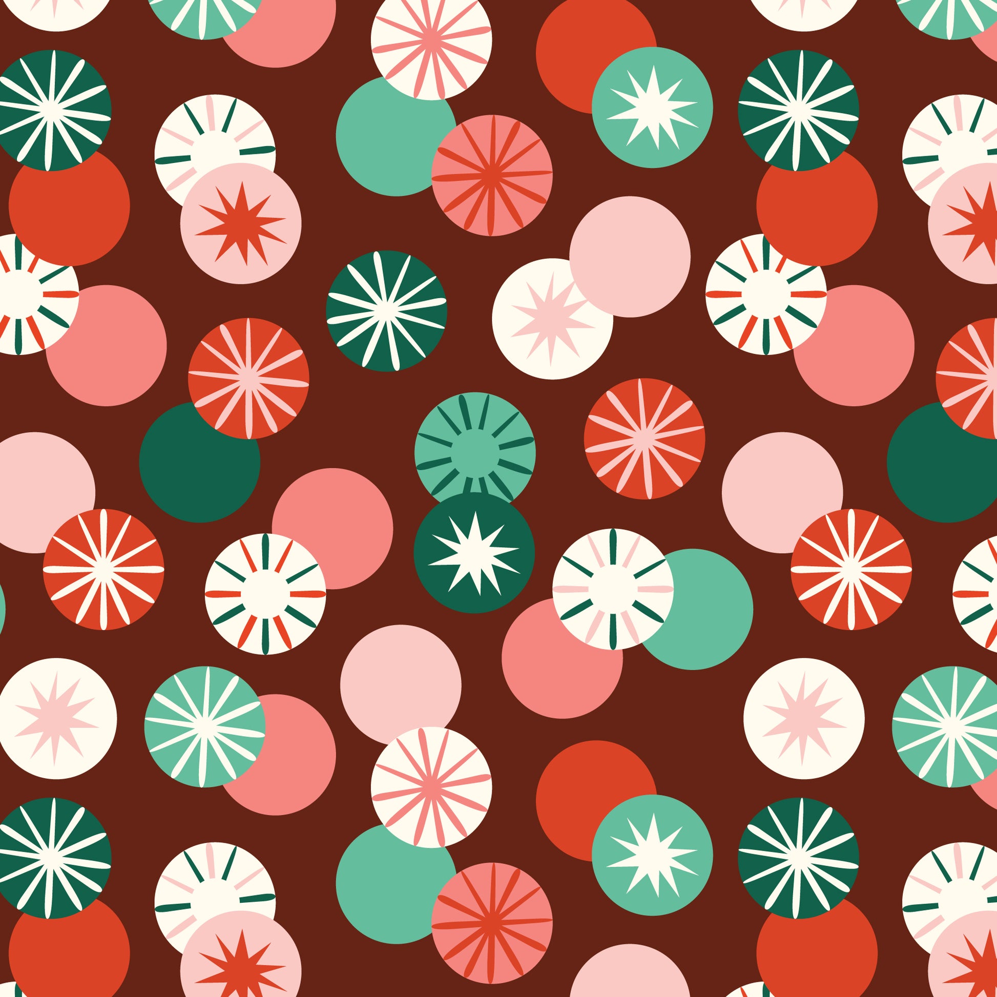 Merry and Mod by Shelby Warwood : Peppermint Whirl Burgundy 229160