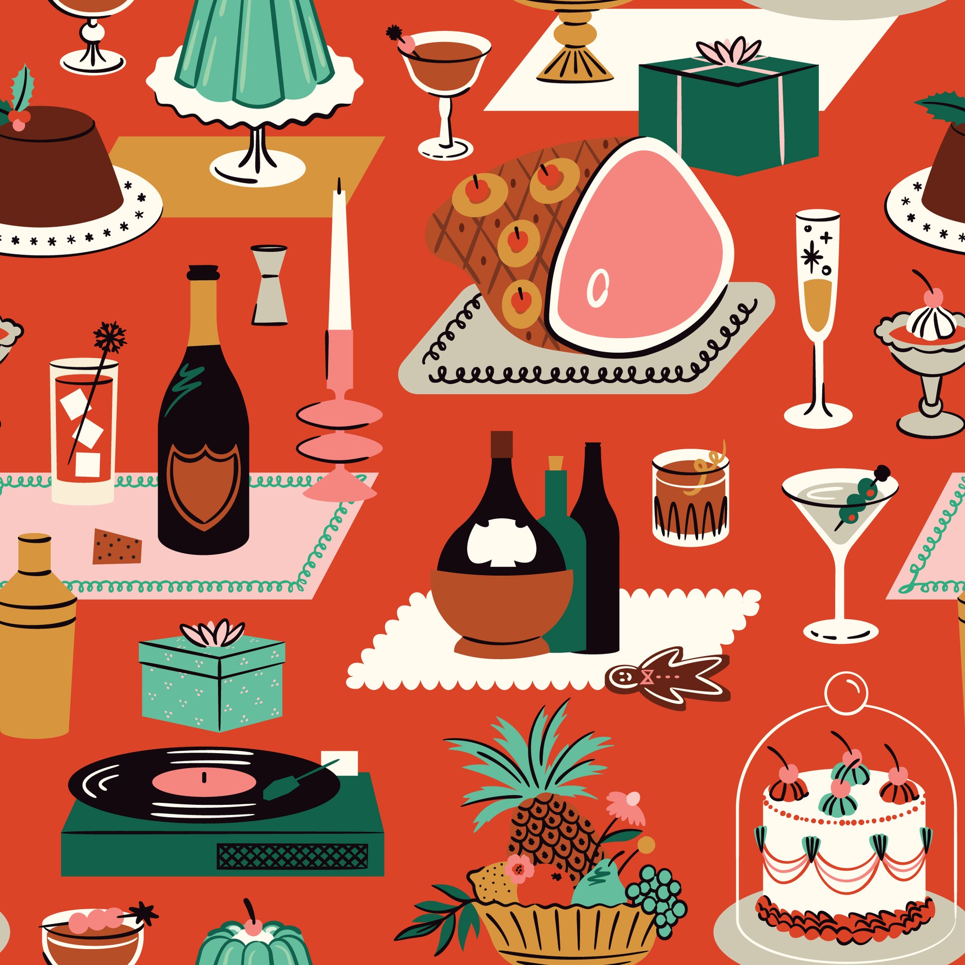 Merry and Mod by Shelby Warwood : Holiday Soiree Red 229157