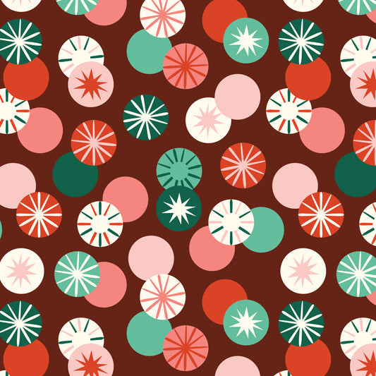 Merry and Mod by Shelby Warwood : Peppermint Whirl Burgundy 229160