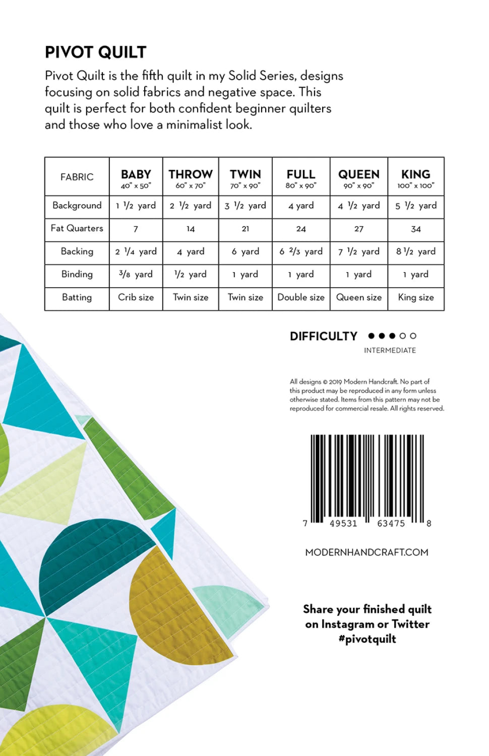 Merry and Mod by Shelby Warwood : Pivot Quilt Kit