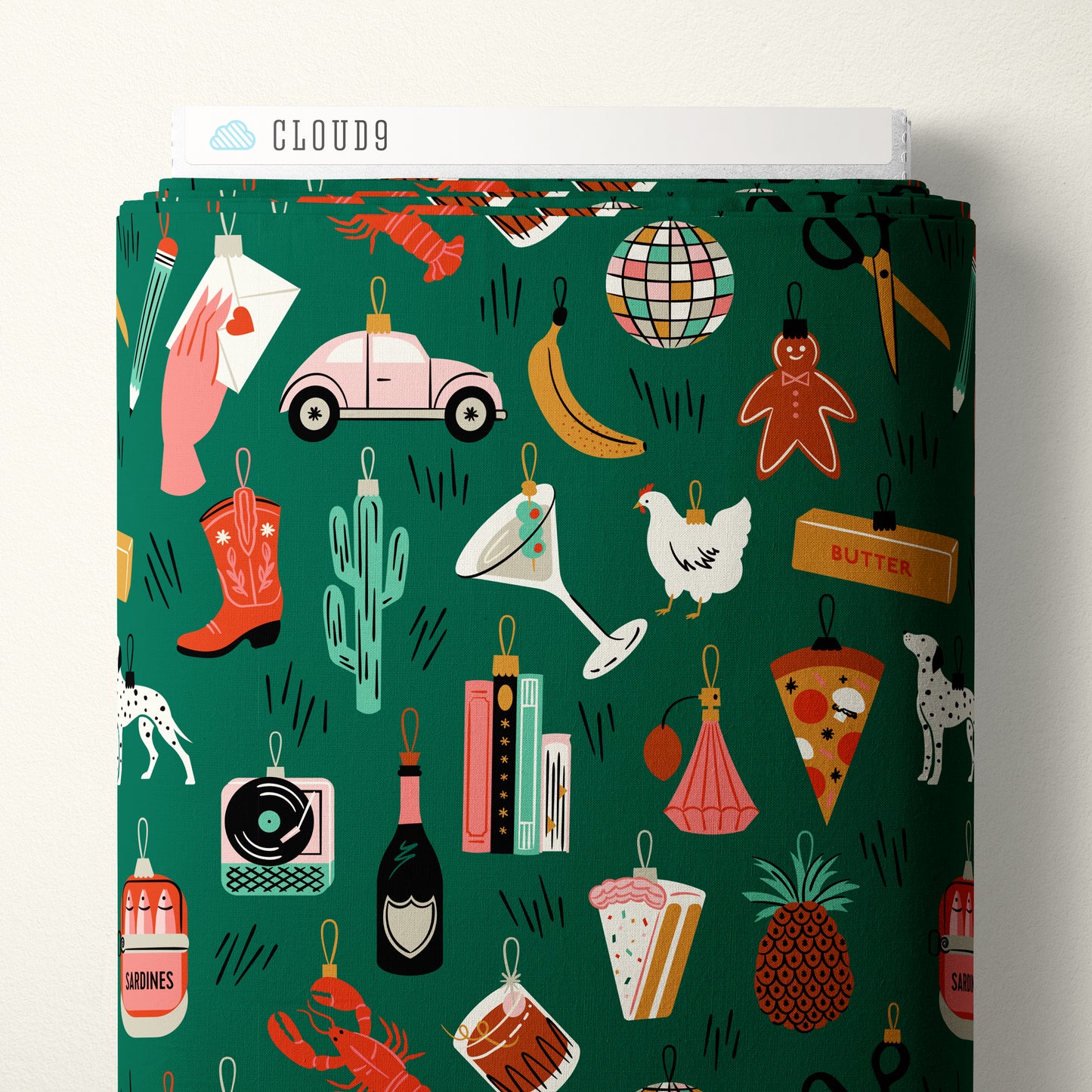 Merry and Mod by Shelby Warwood : Bright Baubles Dark Green 229161