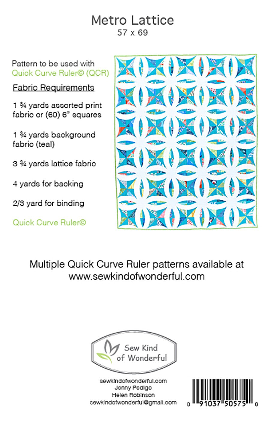 Metro Lattice Quilt Pattern by Sew Kind of Wonderful