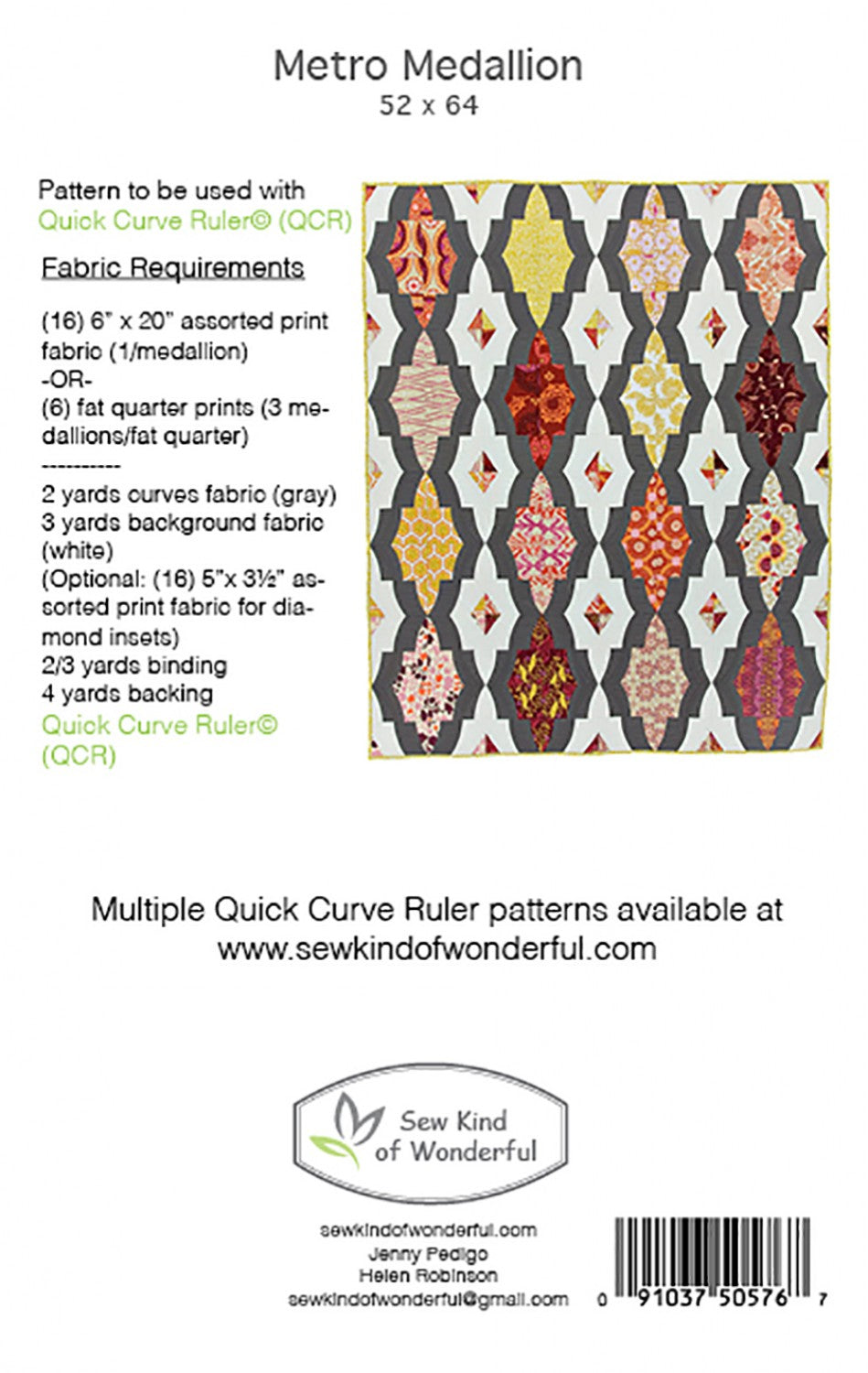 Metro Medallion Quilt Pattern by Sew Kind of Wonderful