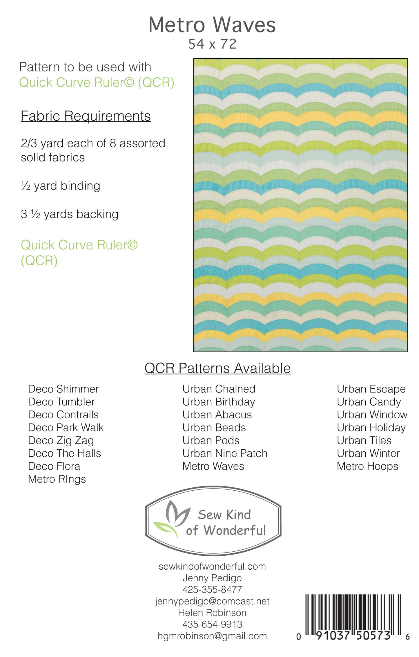 Metro Waves Quilt Pattern by Sew Kind of Wonderful