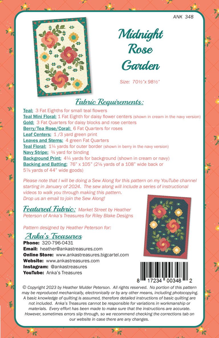 Midnight Rose Garden # ANK348 - Special Order