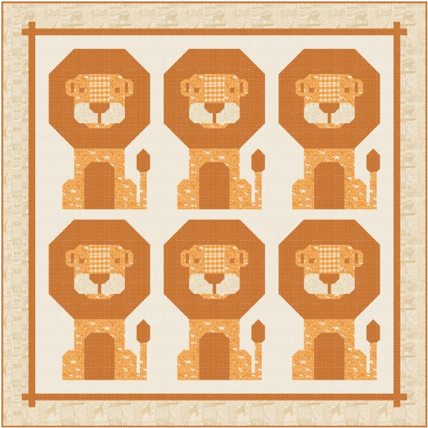Mighty Lion Quilt Pattern by Stacy Iest Hsu