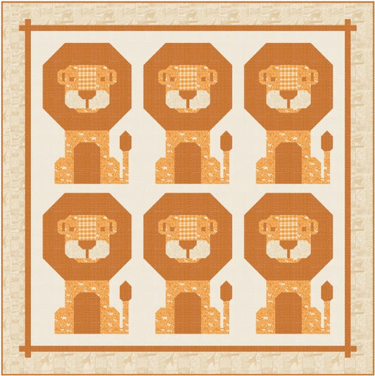 Mighty Lion Quilt Pattern by Stacy Iest Hsu