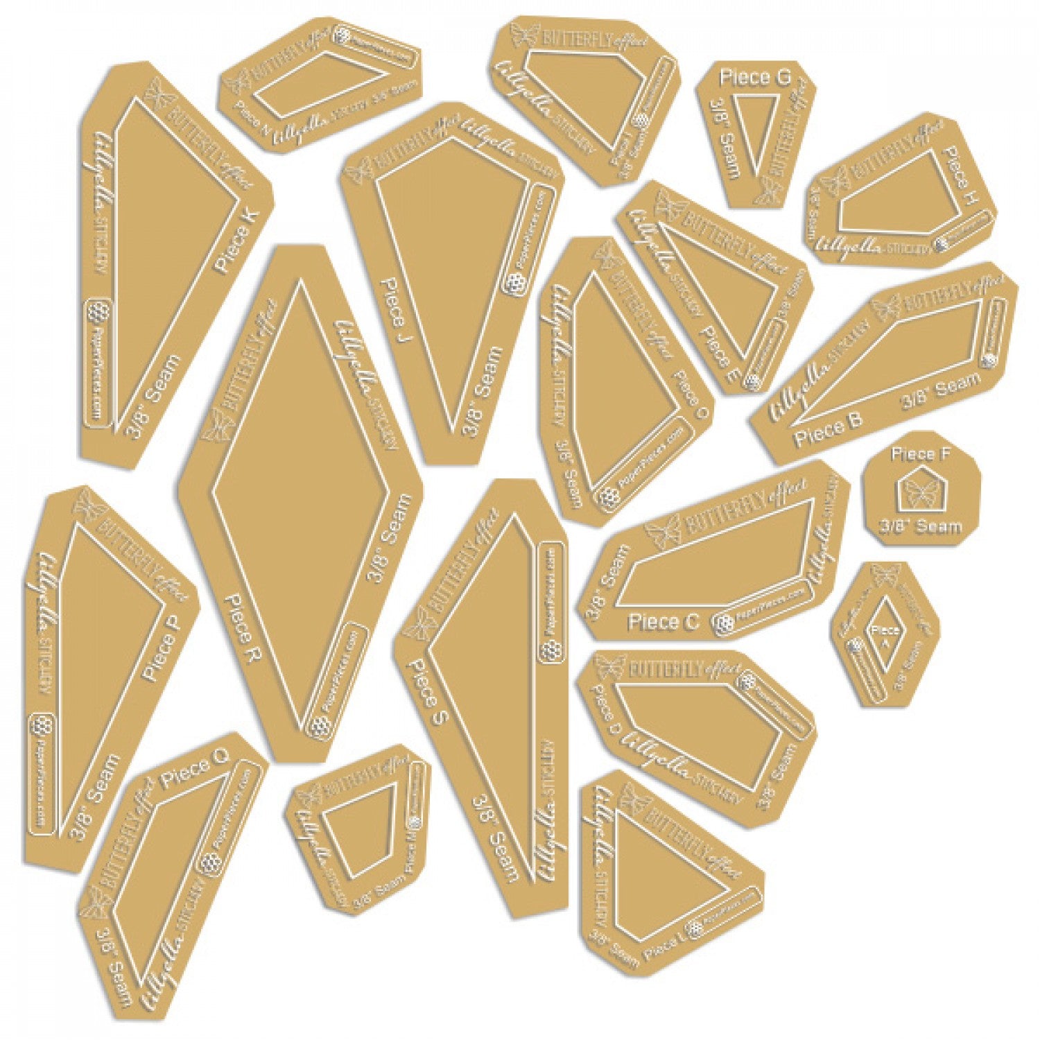 Mini Butterfly Effect Templates 19pc # MINIBUTTERFLYEFFECT-038- Special Order