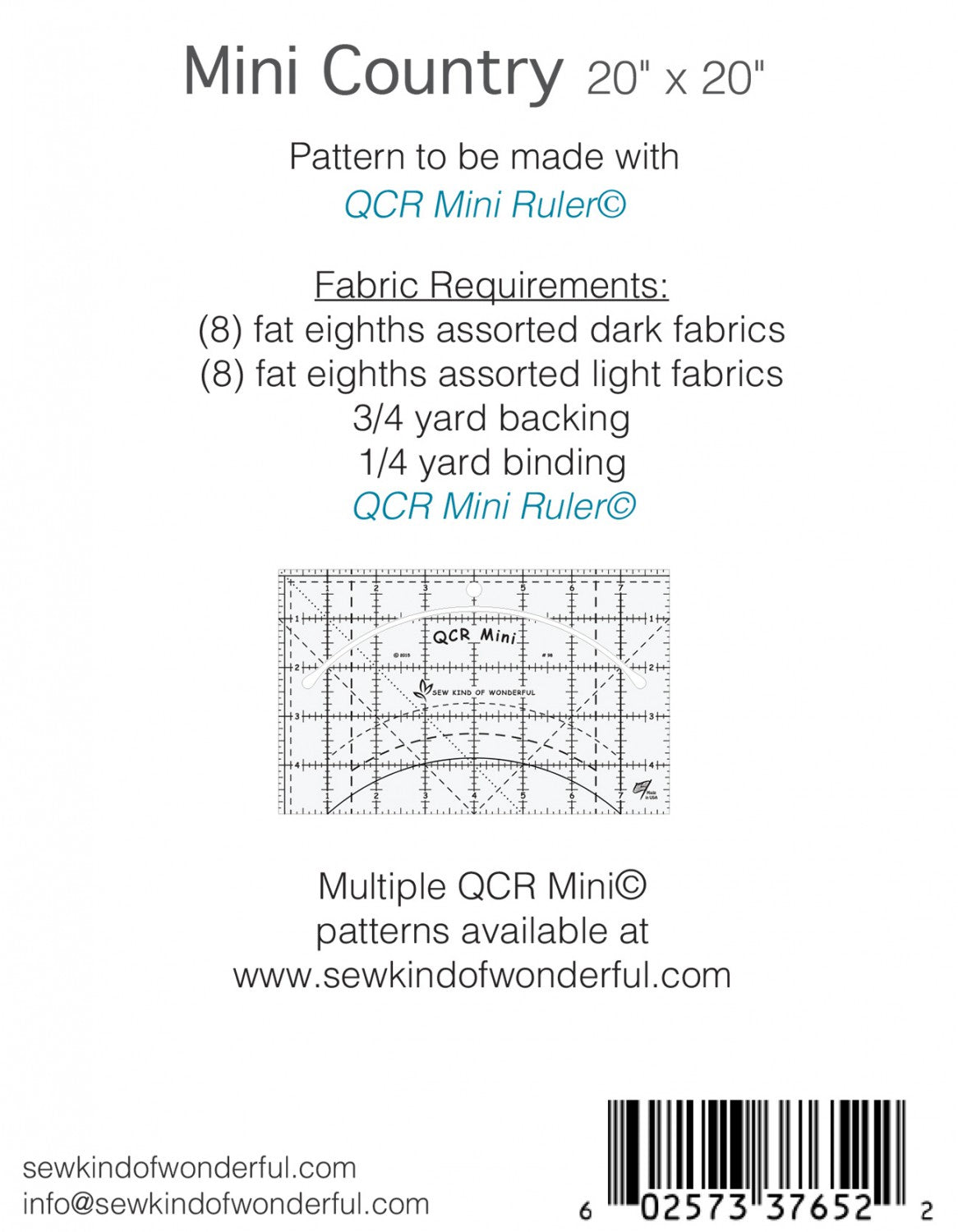 Mini Country Quilt Pattern by Sew Kind of Wonderful