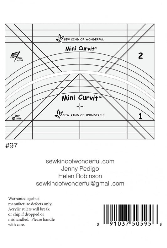 Mini Curvit Ruler for Longarm Quilting # SKW97 - Special Order