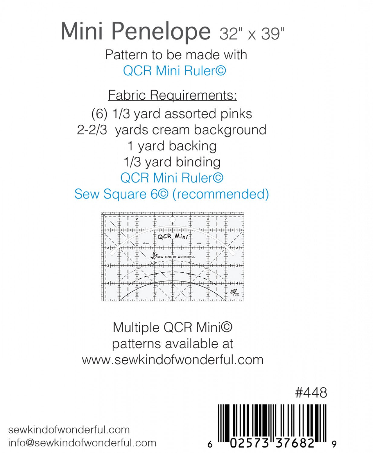 Mini Penelope Quilt Pattern by Sew Kind of Wonderful