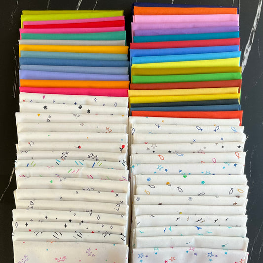 Miniatures by Whistler Studios & Ruby + Bee Solids : One Way Quilt Kit