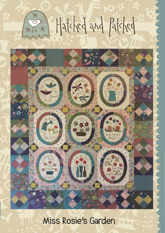 Miss Rosies Garden Applique Quilt Pattern by Hatched & Patched