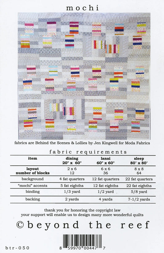 Mochi Quilt Pattern by Beyond the Reef - Special Order