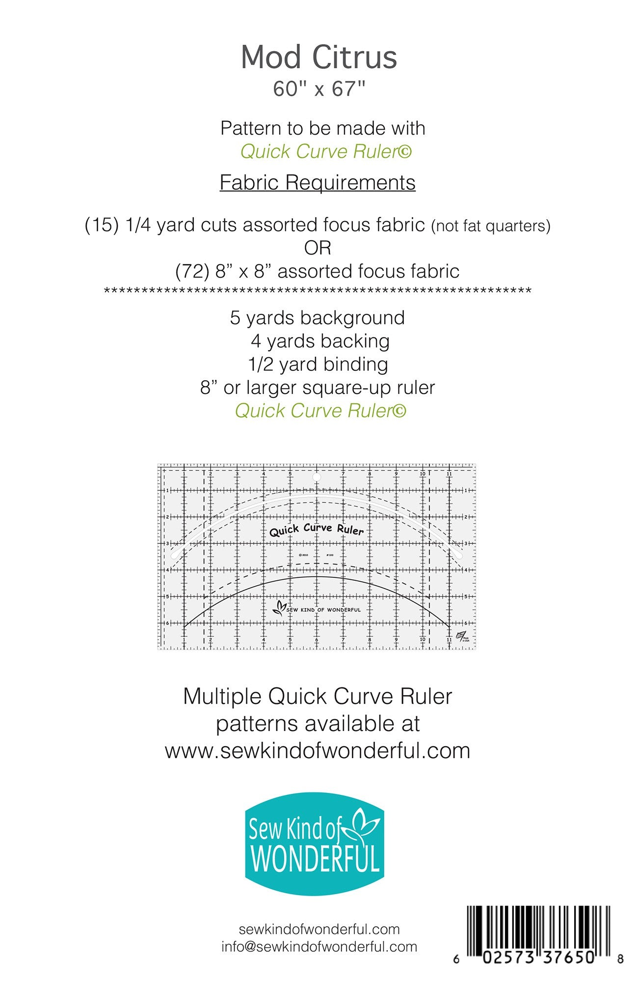 Mod Citrus Quilt Pattern by Sew Kind of Wonderful