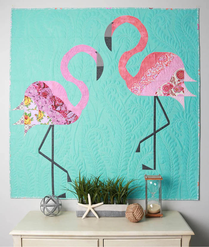 Mod Flamingos Quilt Pattern by Sew Kind of Wonderful