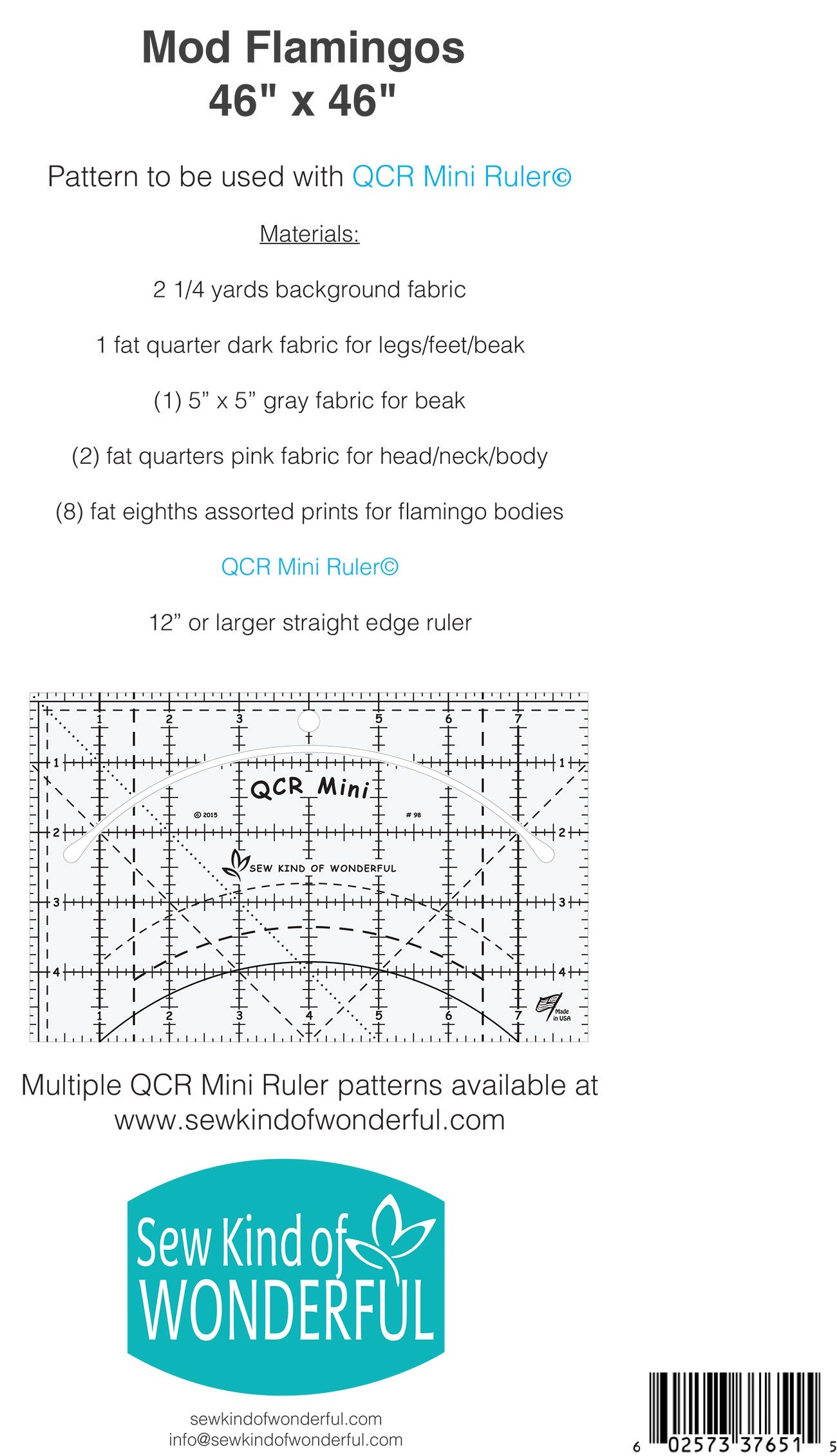 Mod Flamingos Quilt Pattern by Sew Kind of Wonderful