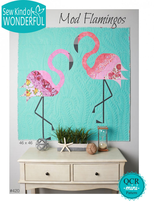 Mod Flamingos Quilt Pattern by Sew Kind of Wonderful