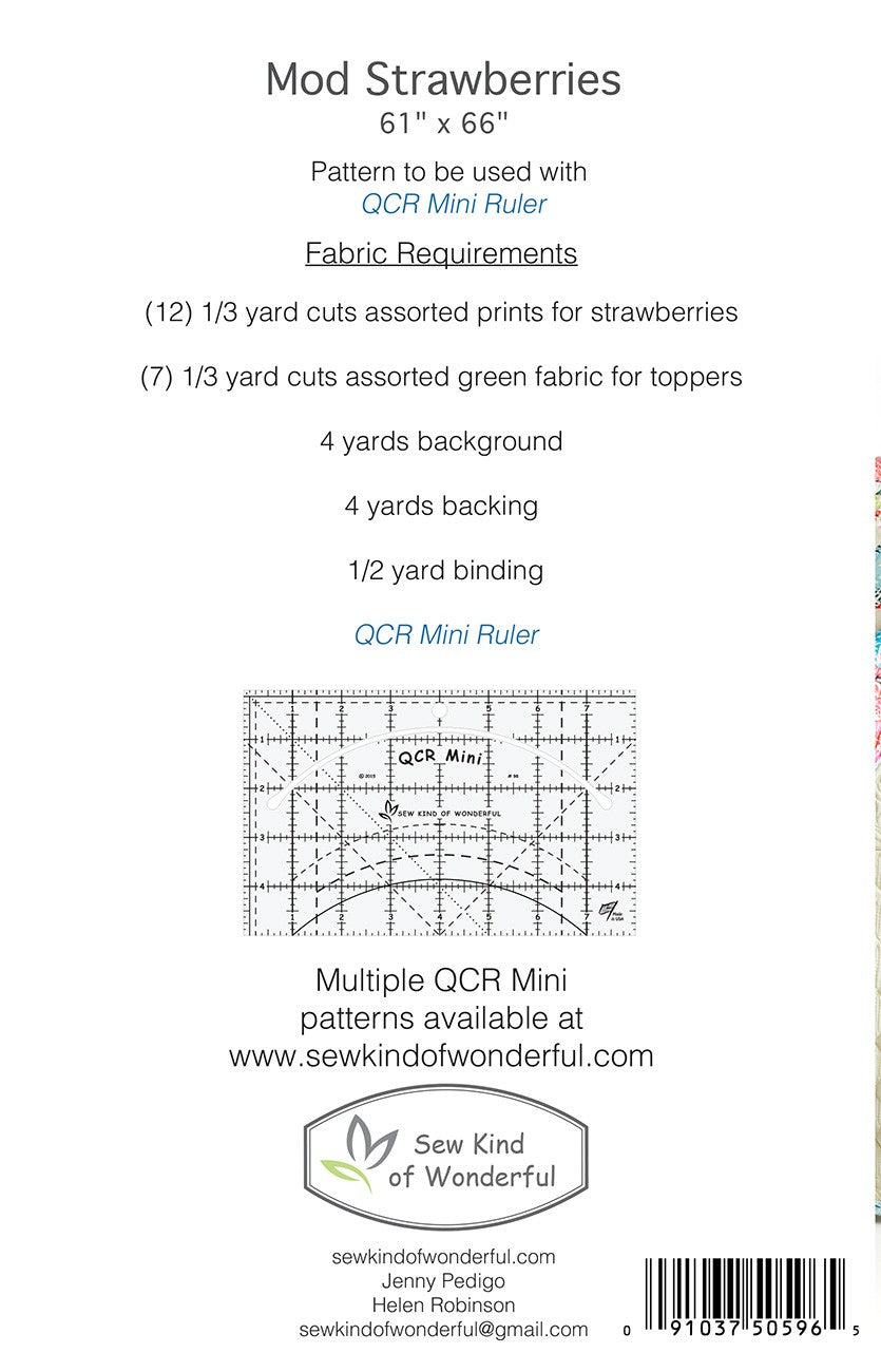 Mod Strawberries Quilt Pattern by Sew Kind of Wonderful