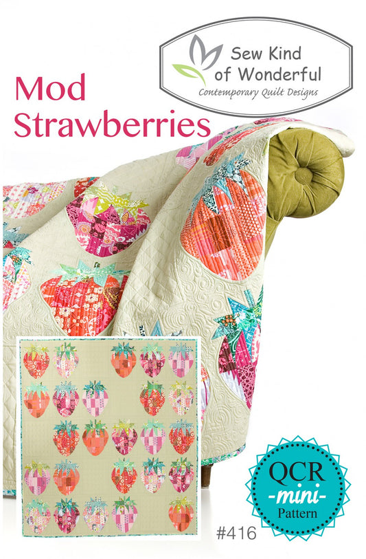 Mod Strawberries Quilt Pattern by Sew Kind of Wonderful