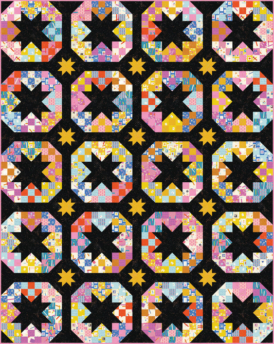 Salutations by Rashida Coleman-Hale - Disco Stars Quilt Kit - Dark (Estimated Arrival - May 2025)