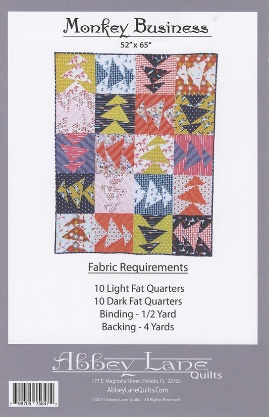Monkey Business Quilt Pattern by Abbey Lane Quilts