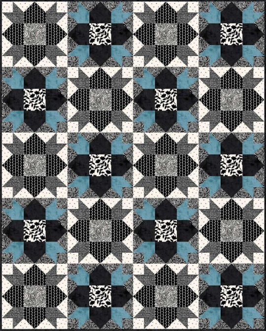 Monochrome Muse by Perfect Palette : Bloomin' Quilt Reference