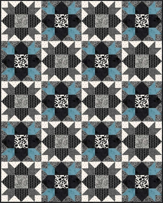 Monochrome Muse by Perfect Palette : Bloomin' Quilt Reference