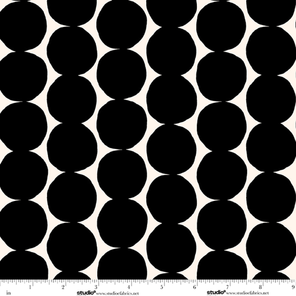 Monochrome Muse by Perfect Palette : Large Dot Stripe Ebony/Porcelain 9154-93