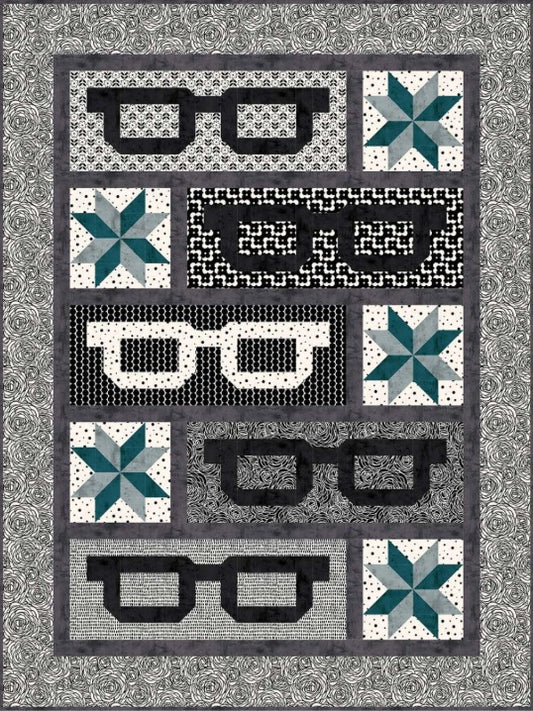Monochrome Muse by Perfect Palette : Optics Quilt Kit Reference
