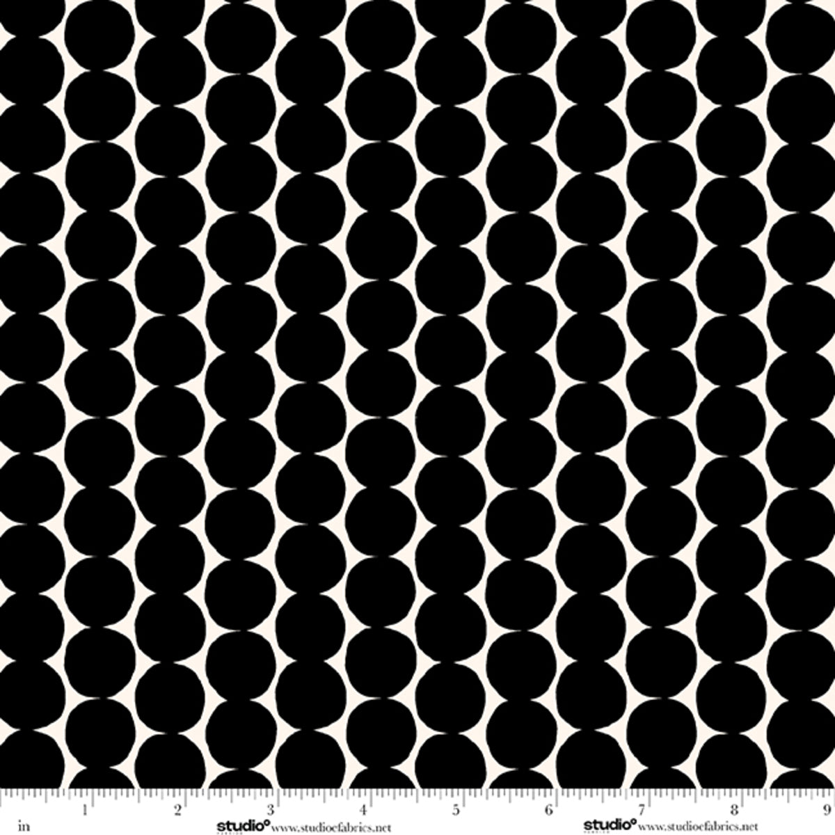 Monochrome Muse by Perfect Palette : Small Dot Stripe Ebony/Porcelain 9155-93