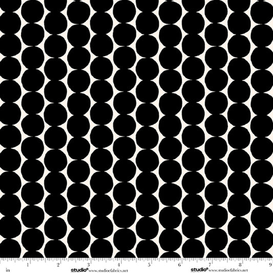 Monochrome Muse by Perfect Palette : Small Dot Stripe Ebony/Porcelain 9155-93