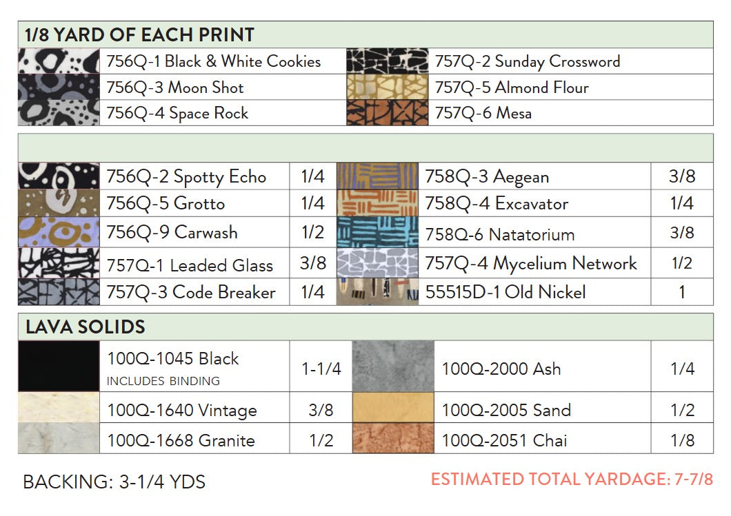 Moody Mod: Part 1 by Marcia Derse - Abstract Quilt Kit