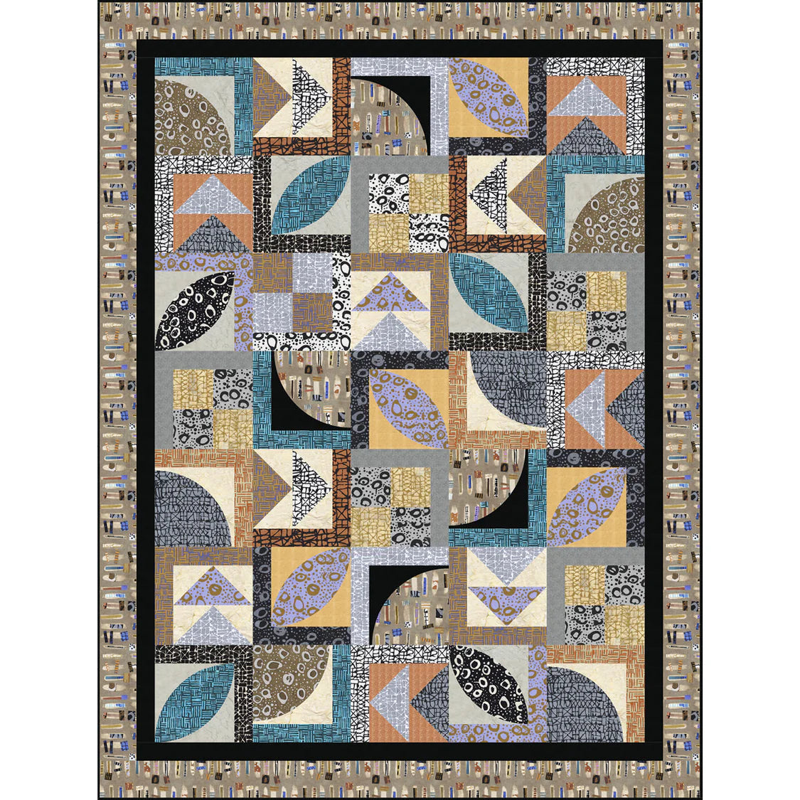 Moody Mod: Part 1 by Marcia Derse - Free PDF Abstract Quilt Pattern