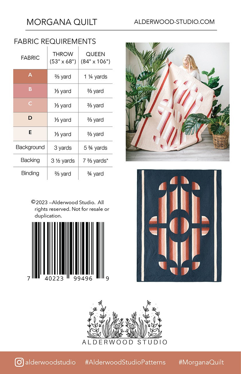 Morgana Quilt Pattern by Alderwood Studio