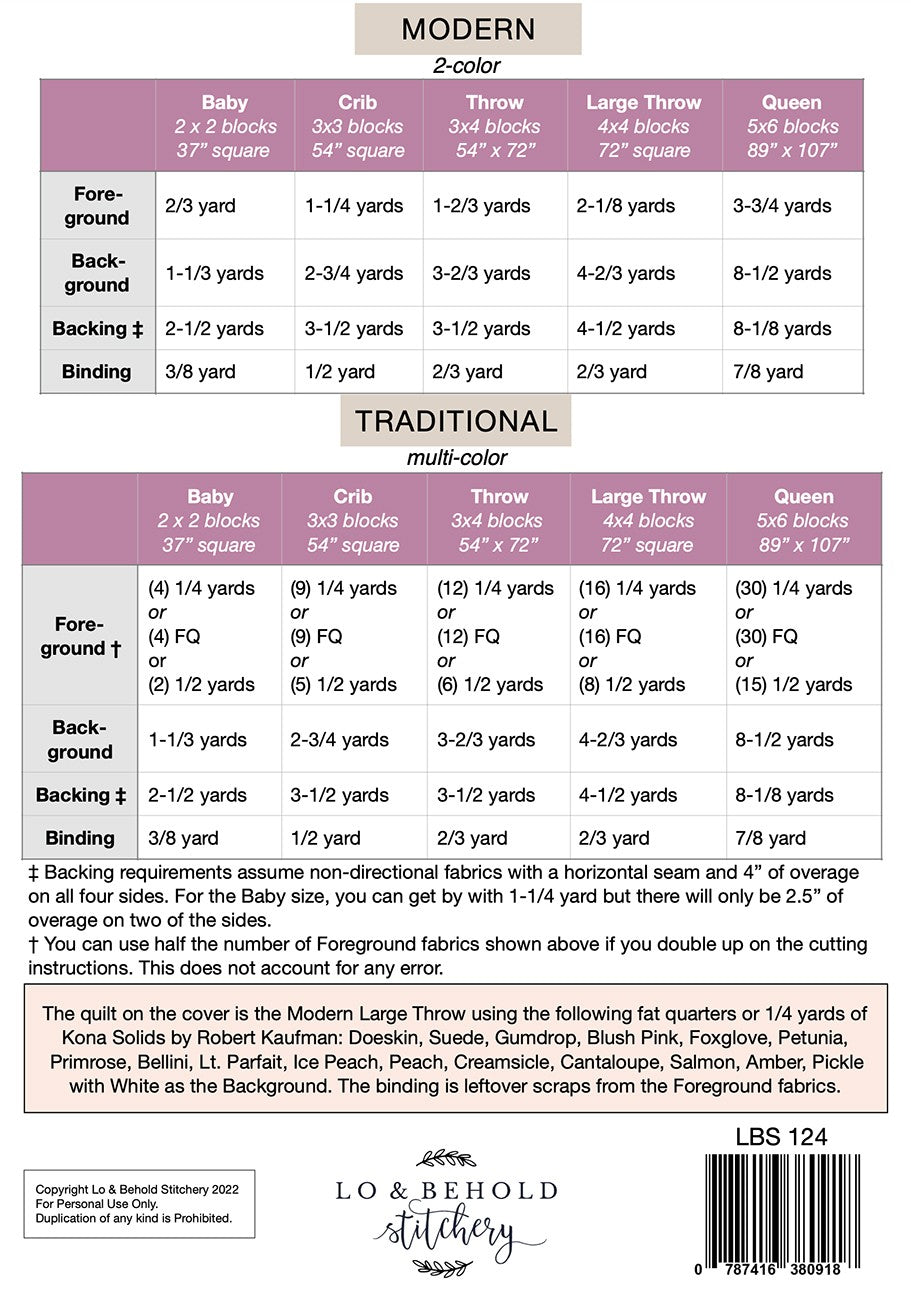 Mosaic Star Quilt Pattern by Lo & Behold Stitchery