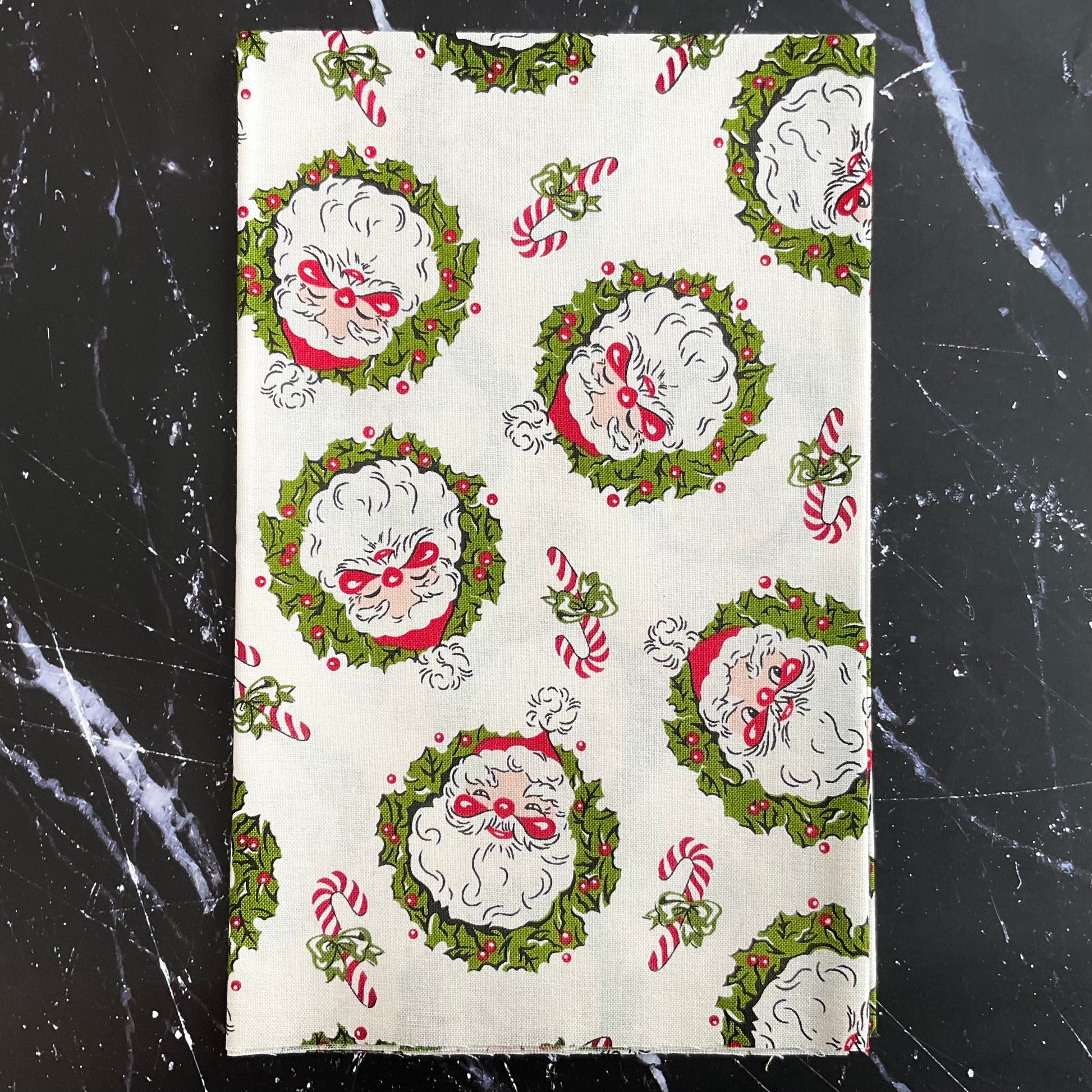 My Childhood Christmas by Stacy West -Vintage Santa Wreaths Multi 1405-68