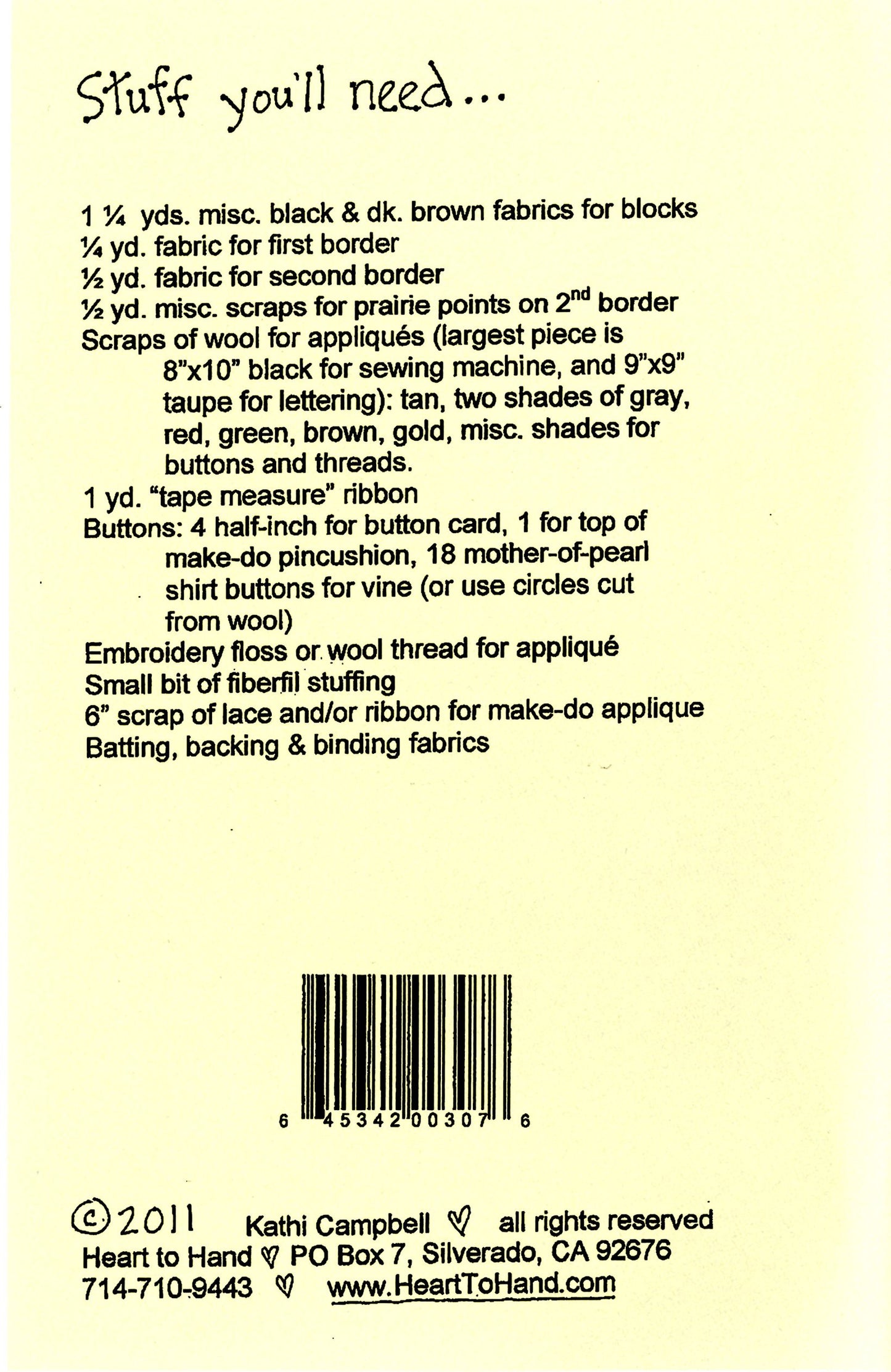 My Sewing Room # HTH307 - Special Order