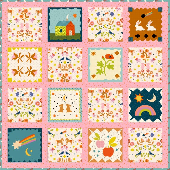 Mystic Fable by Alexia Abegg : Free PDF Mystic Fable Panel Quilt Pattern - Multiple Sizes