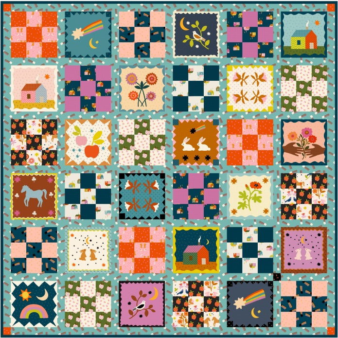 Mystic Fable by Alexia Abegg : Free PDF Mystic Fable Panel Quilt Pattern - Multiple Sizes