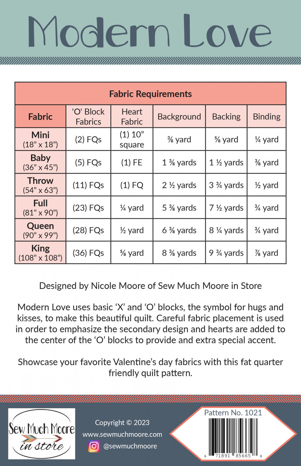 Modern Love # NM-1021 - Special Order