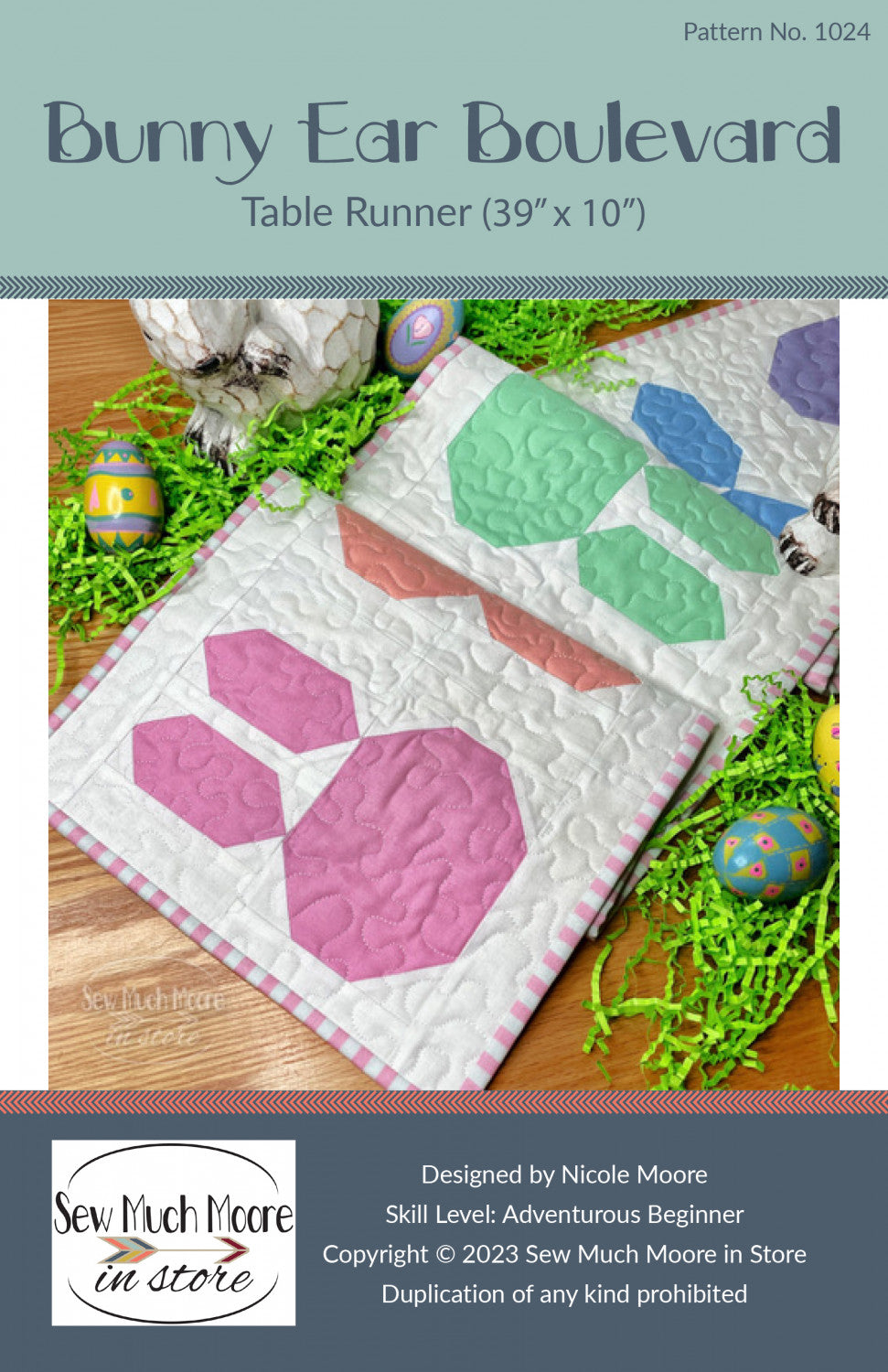 Bunny Ear Boulevard Table Runner # NM-1024 - Special Order