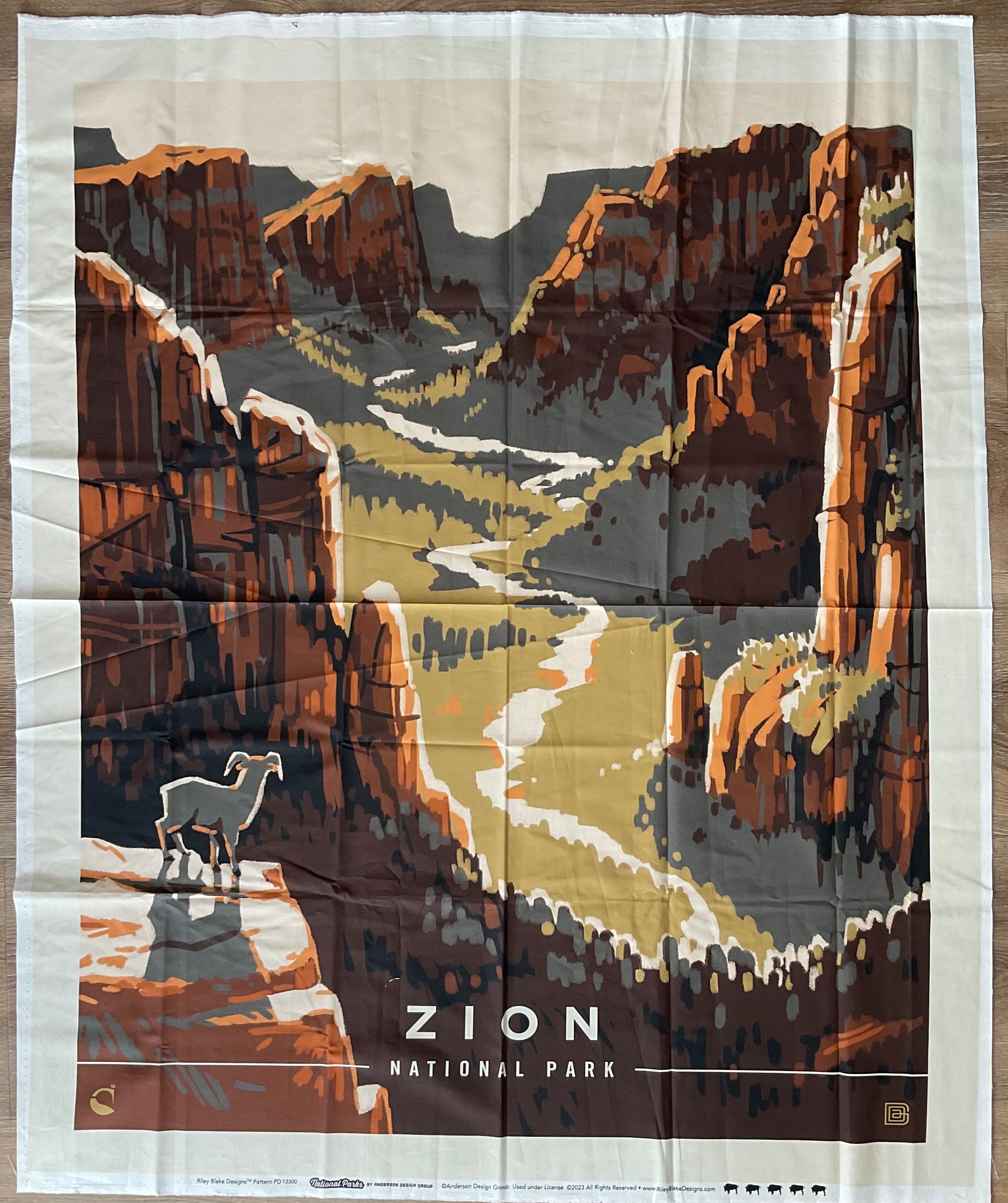 National Parks Zion Poster Panel – Modern Quilt Co.
