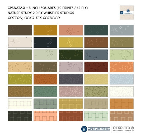 Nature Study 2.0 by Whistler Studios - Charm Pack