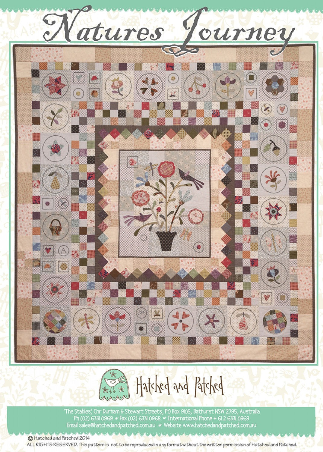 Nature's Journey Applique Quilt Pattern by Hatched & Patched