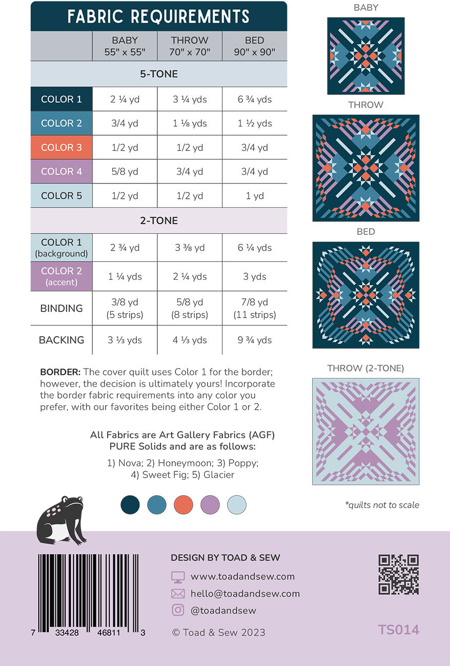Nebulous Quilt Pattern by Toad & Sew