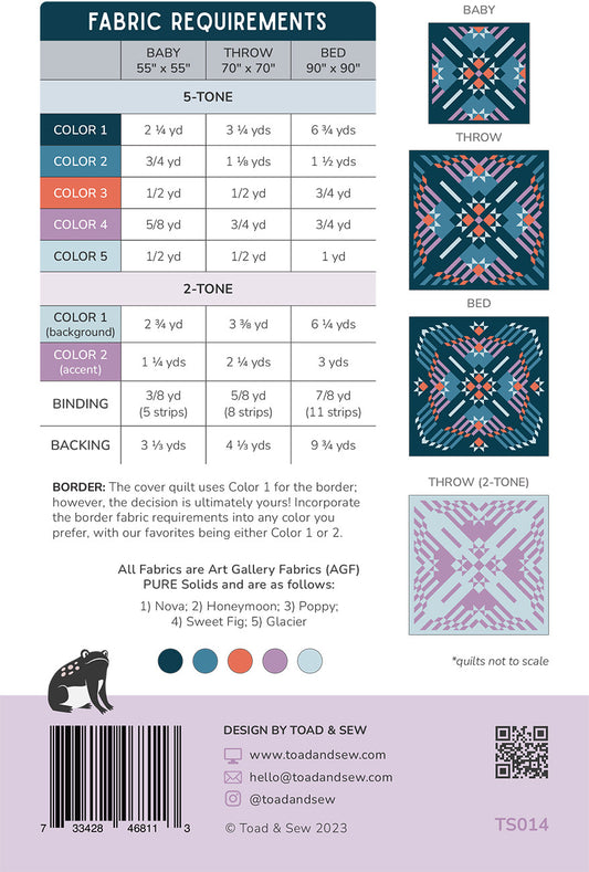 Nebulous Quilt Pattern by Toad & Sew