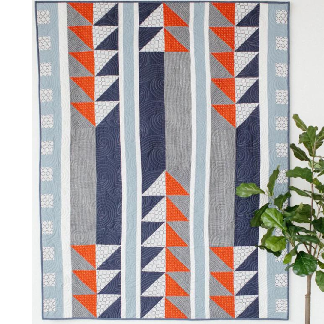 New Direction Quilt Kit by Alderwood Studios featuring Art Gallery Pure Solids