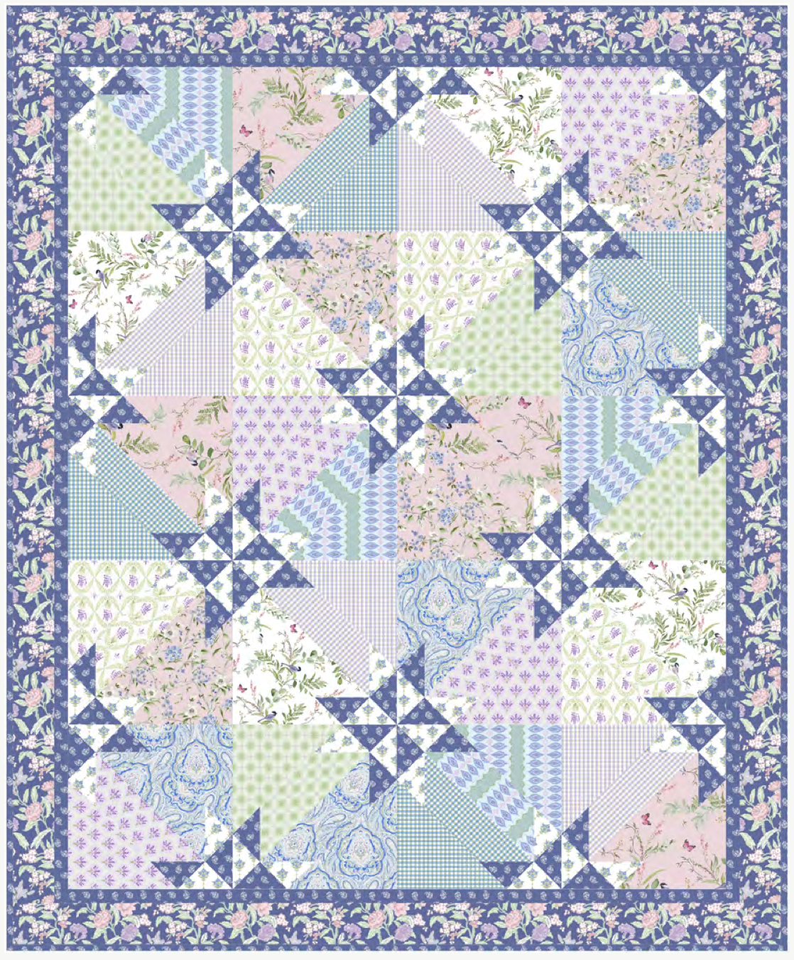 New Traditional by Lillian August : Free PDF Summer Stars Quilt Pattern