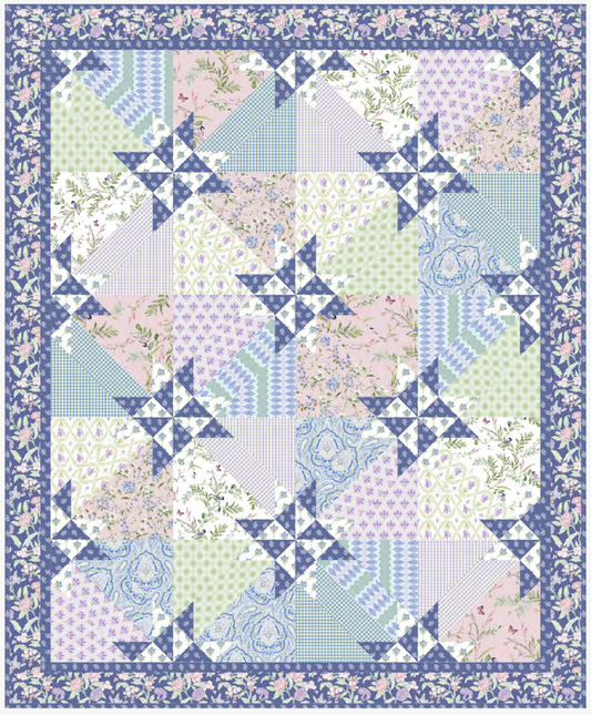 New Traditional by Lillian August : Free PDF Summer Stars Quilt Pattern